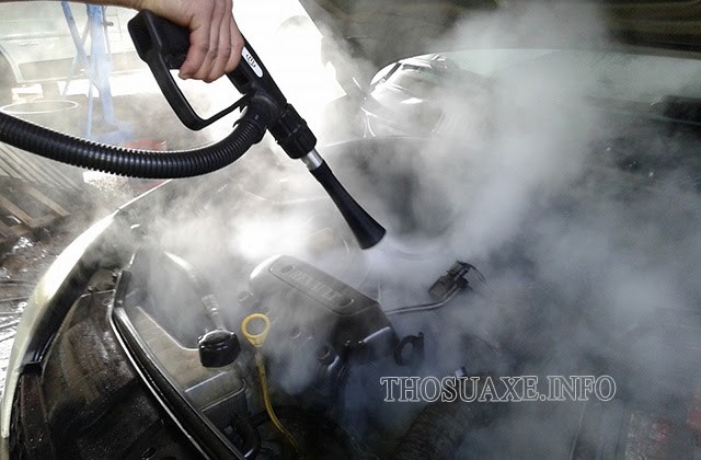 Phương pháp rửa xe ô tô bằng hơi nóng