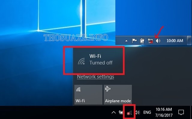 Biểu tượng Wifi có x đỏ