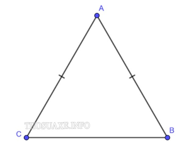 Công thức tính diện tích tam giác cân
