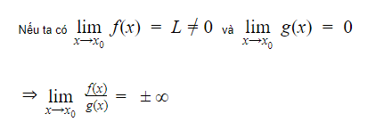 xx0 f(x) = L0 và xx0 g(x) = 0xx0 f(x)g(x)=