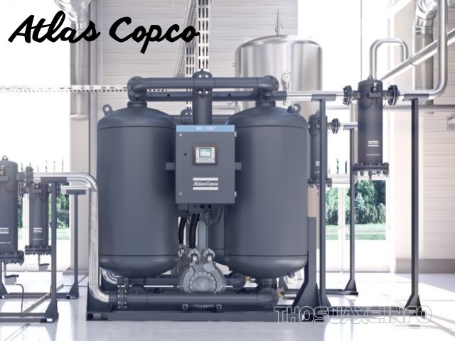 Máy sấy khí nén Atlas Copco dạng hấp thụ hoạt động như thế nào?