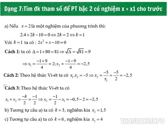 Tìm điều kiện tham số thỏa mãn yêu cầu về nghiệm bằng số cho trước