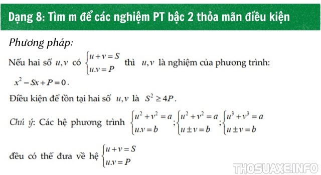 Tìm m để phương trình bậc hai thỏa mãn điều kiện về nghiệm bằng hệ thức cho trước