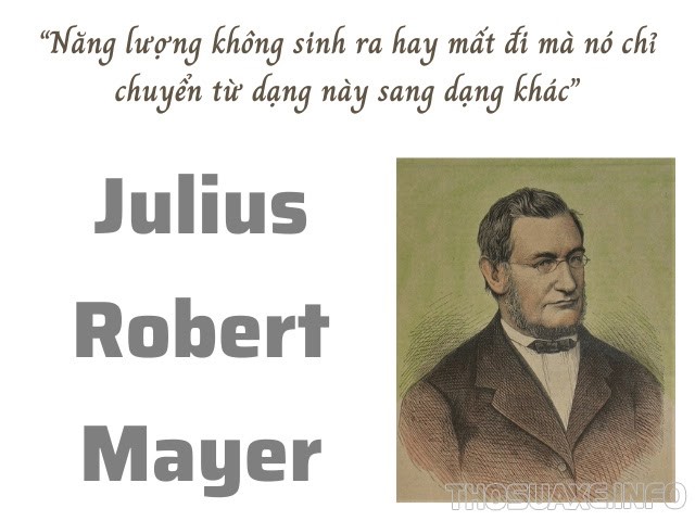 Julius Robert Mayer được các nhà vật lý học công nhận là tác giả của định luật bảo toàn và chuyển hóa năng lượng