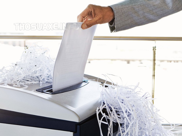 Máy hủy tài liệu giúp xử lý các tài liệu quan trọng an toàn, hiệu quả