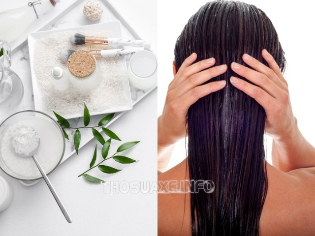 Ủ tóc bằng nước gạo để phục hồi tóc xơ rối, gãy rụng 