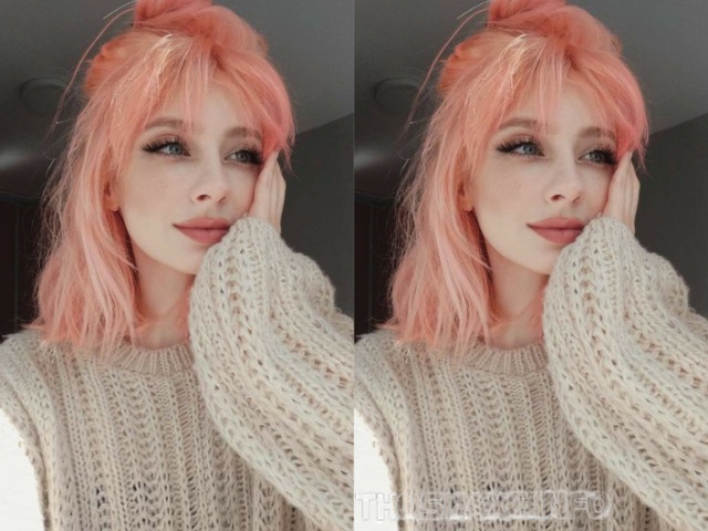 Màu tóc nữ đẹp 2022 - Màu hồng đào